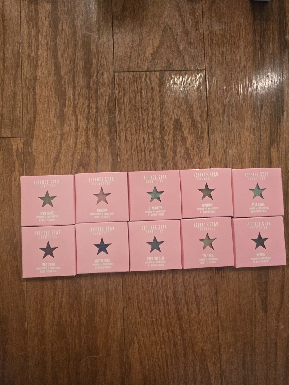 Set Of 10 Jeffree Star Eyeshadows - Assorted Shades